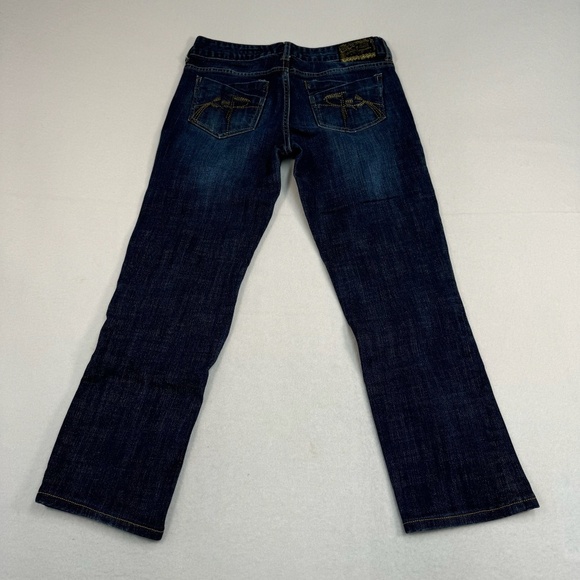 A Chip And Pepper Straight Leg Crop Jean Womens Juniors Sz 7 Dark Wash Low Rise - Picture 4 of 13